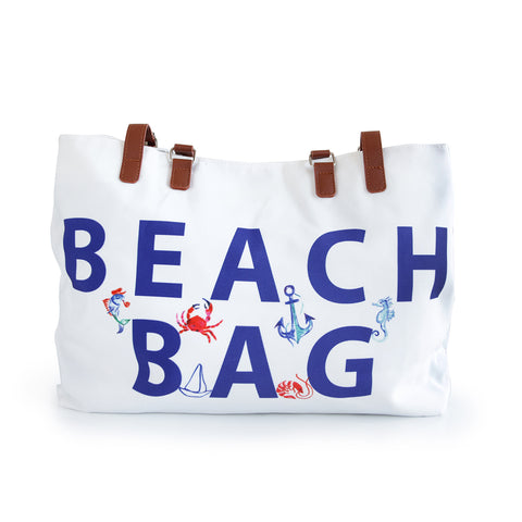 Anemoss Beach Bag, Waterproof and Sandproof Beach Bags, Gifts for Women and Girls, Lighweight Fashionable Hand and Shoulder Bag, Magnetic Closure, Large Capacity