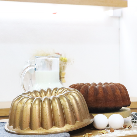 Serenk Fun Cooking Aria Cast Aluminum Granite Coating Bundt Cake Pan 25 cm Yellow