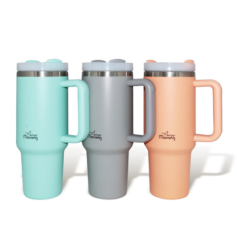 Any Morning Thermos Mug 1200ml, Double-Layer Stainless Steel, 9 Hours Hot, 12 Hours Cold