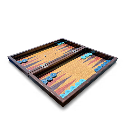 BiggDesign Backgammon Set with Dice and Checkers, MDF Body, Magnetic Lock, Durable Gloss Finish, Scratch-Proof Surface, Board Games for Gift – Made in Turkey