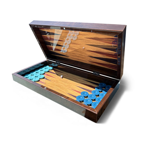 BiggDesign Backgammon Set with Dice and Checkers, MDF Body, Magnetic Lock, Durable Gloss Finish, Scratch-Proof Surface, Board Games for Gift – Made in Turkey