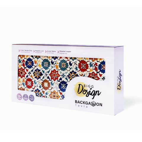 BiggDesign Backgammon Set with Dice and Checkers, MDF Body, Magnetic Lock, Durable Gloss Finish, Scratch-Proof Surface, Board Games for Gift – Made in Turkey