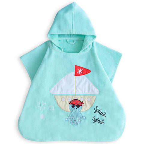 Milk&Moo Kids Poncho Sailor Octopus 4-6 age