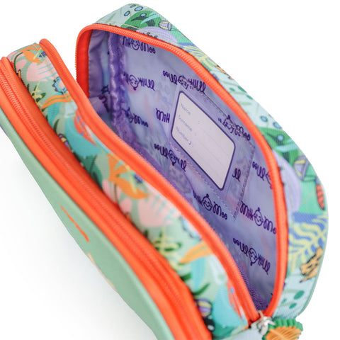 Milk&Moo Jungle Friends Pencil Case – Double Compartment, Durable & Lightweight, Fun Design for Kids & Adults