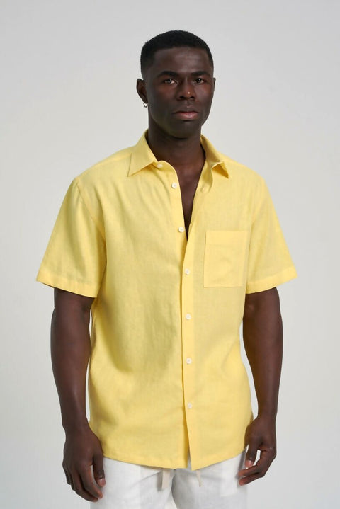 SS Bright Yellow Linen Shirt