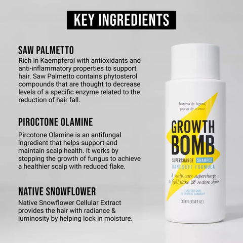 Growth Bomb - Supercharge Shampoo - Dandruff Formula - 300ml