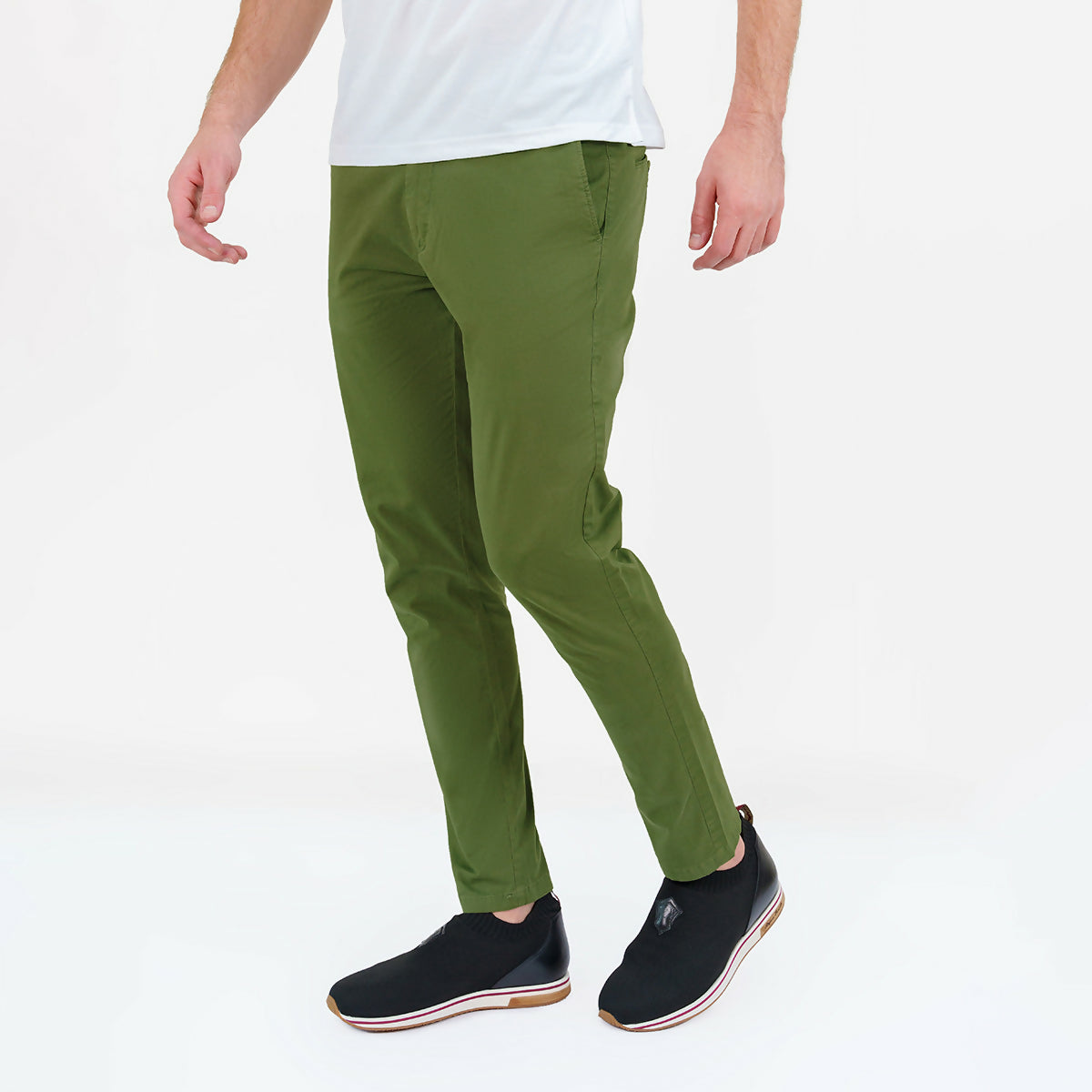 Via Milano Trouser Olive Green