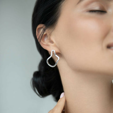 Asymmetric earrings Puddles