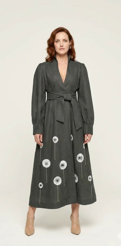 Trench Coat With Dandelions