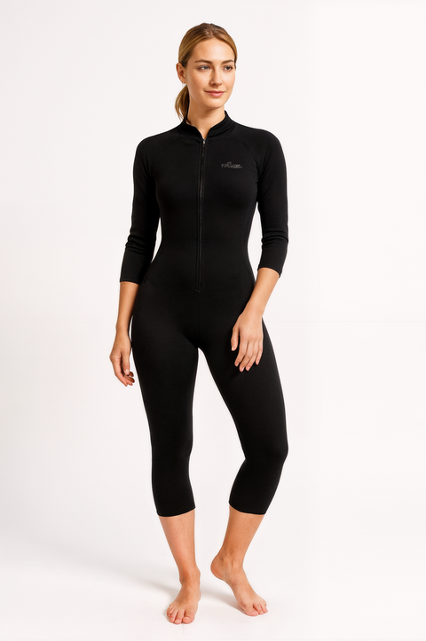 Women 3/4 Black Slimkini