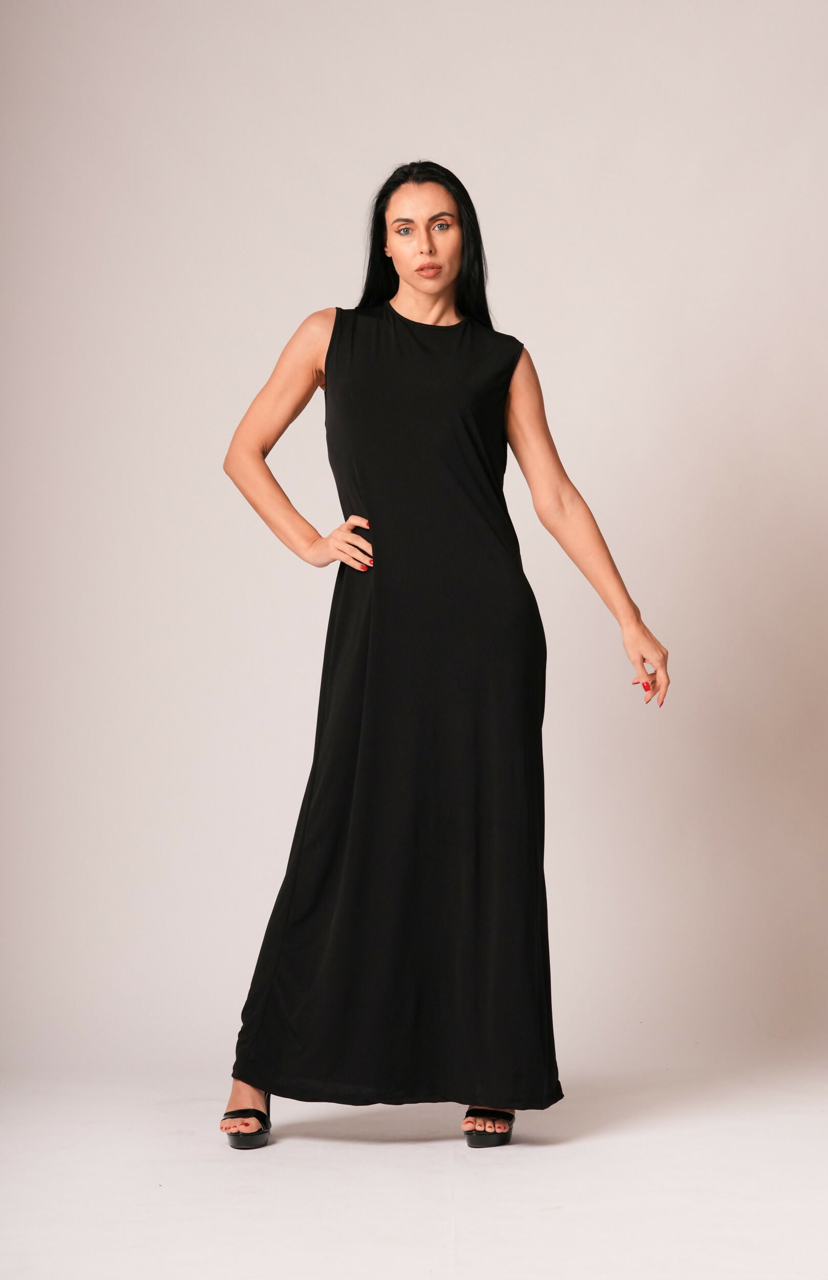 ELT Women Abaya Black Dress Elegant Comfortable 9716 Model