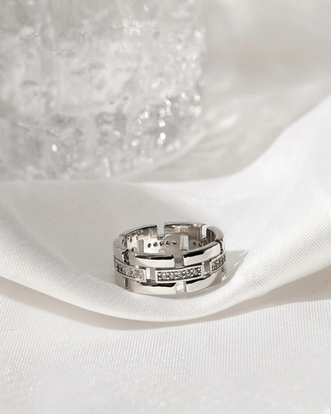 The Rossi Cigar Ring- Silver- Size 8