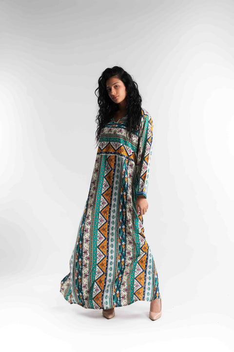 Multicolor Cotton Kaftan