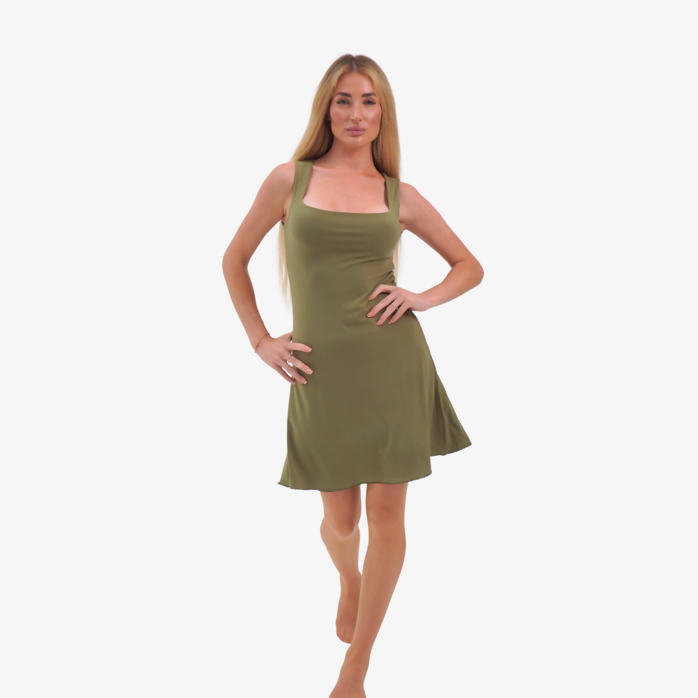 Carmen - mini dress latte