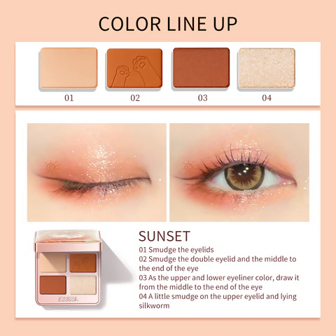 ZEESEA Tipsy Kitty Eyeshadow Quad - 05 Sunset