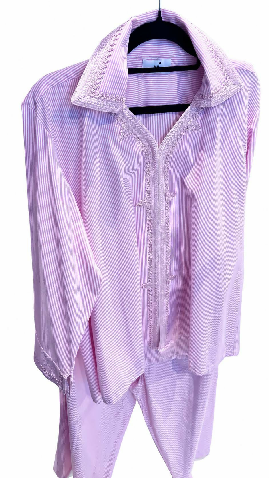 AMARA POPLIN PINK-WHITE DARK