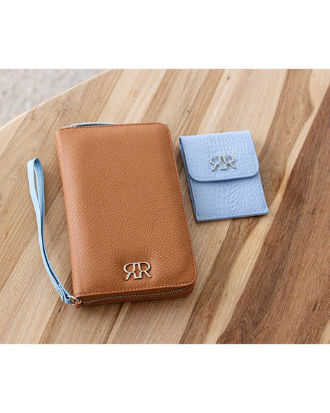 GINEVRA BROWN LEATHER DOCUMENT HOLDER