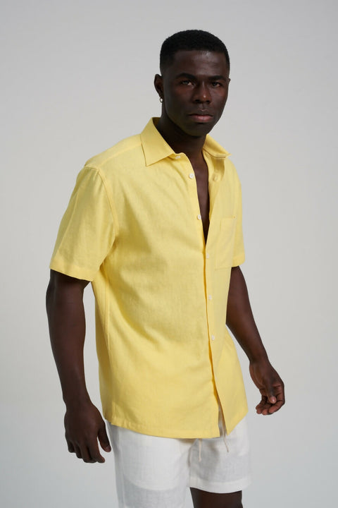 SS Bright Yellow Linen Shirt