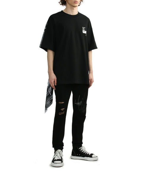 Combined Bandana T-shirt in Black