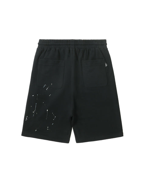 Drawstring Shorts in Black French Terry