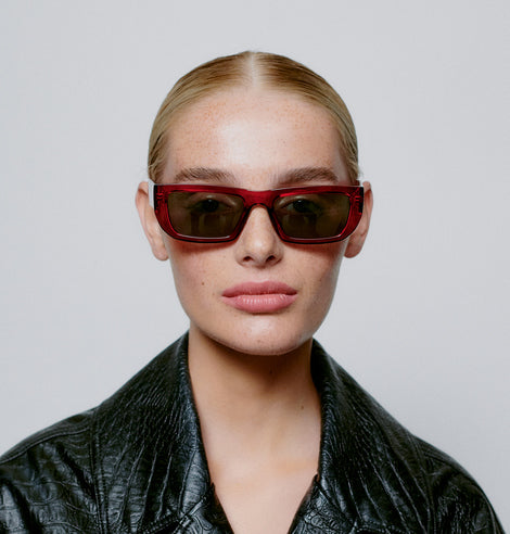 Fame Burgundy Transparent Sunglasses