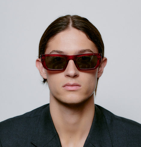 Fame Burgundy Transparent Sunglasses