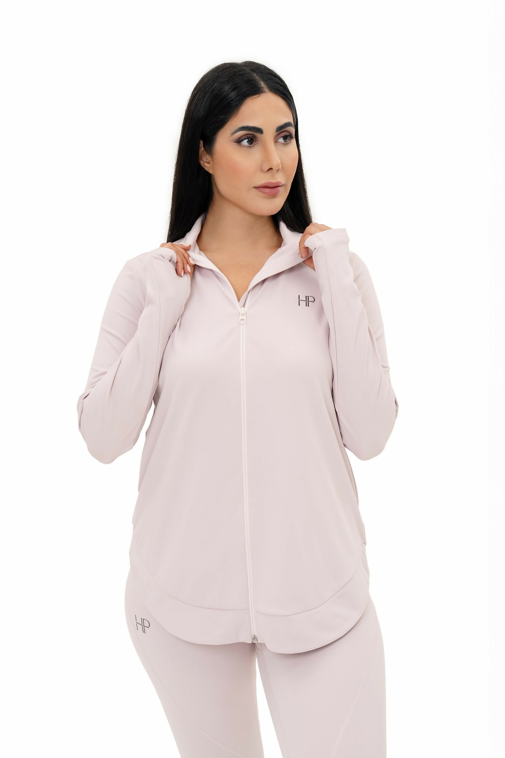 A-line Zipper Jacket - Imen Pink