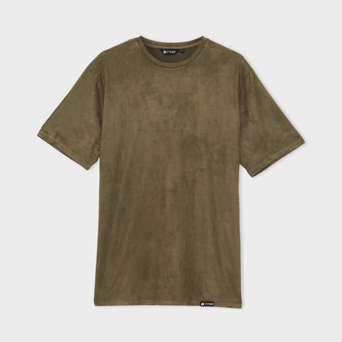 TYNT Premium Suede T-shirt/Olive Green