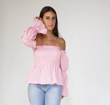 MY PEANUT Lolita Gingham Top
