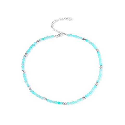 Turquoise choker made of amazonite