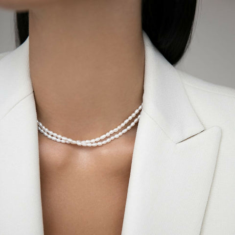 Pearl choker 35 cm