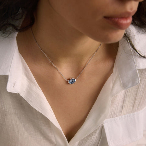 The Blue Hexagon Necklace
