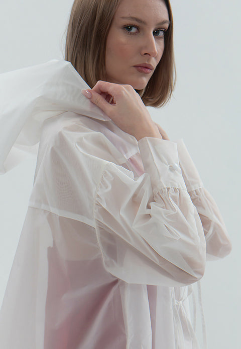 White Transparent Raincoat