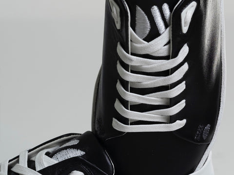 Axel Leather Sneakers in Black & White