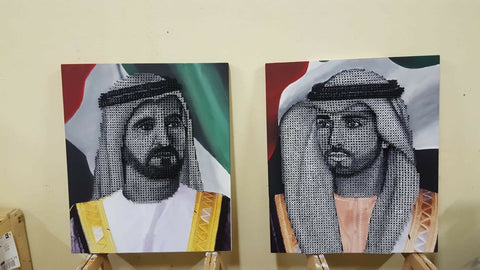 "His Highness Sheikh Hamdan bin Mohammed bin Rashid Al Maktoum" Original Screw Art by Alessandro Padovan