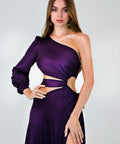 Mesmerize-Evening-One-Sleeve-Cut-Out-Grape-Dress1
