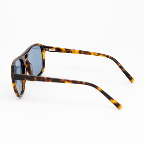 Savant Sunglasses | Brown Frames & Blue Lenses