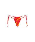 Ruched tie side bottom with rings front RS