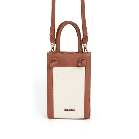 NATURAL LEATHER HANDBAG "SPICA"