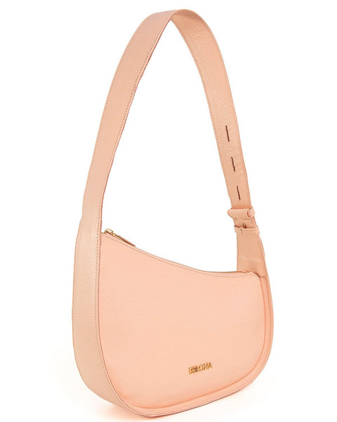 KUK PEACH LEATHER SHOULDER BAG