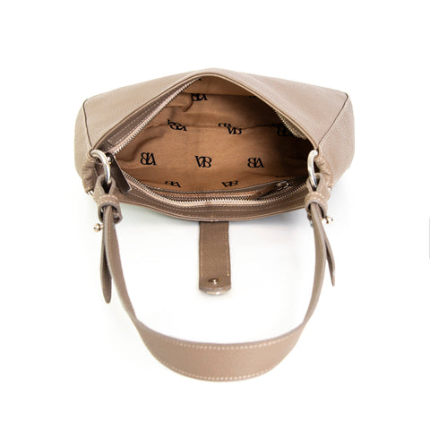 NATURAL LEATHER HANDBAG "ARIA"