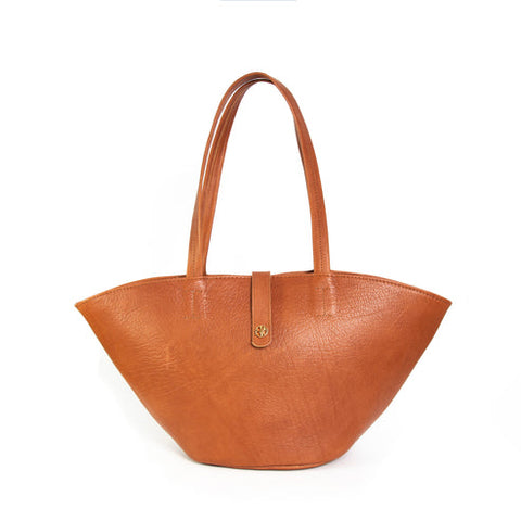 NATURAL LEATHER TOTE BAG "FEBE"