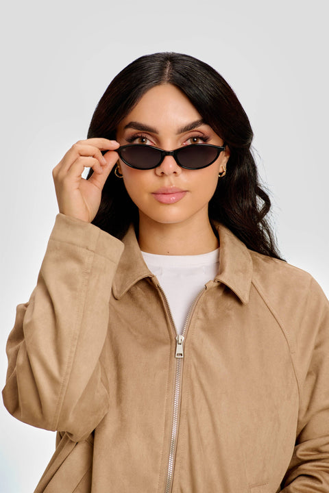 By Layla Saleh Velour Sunglasses