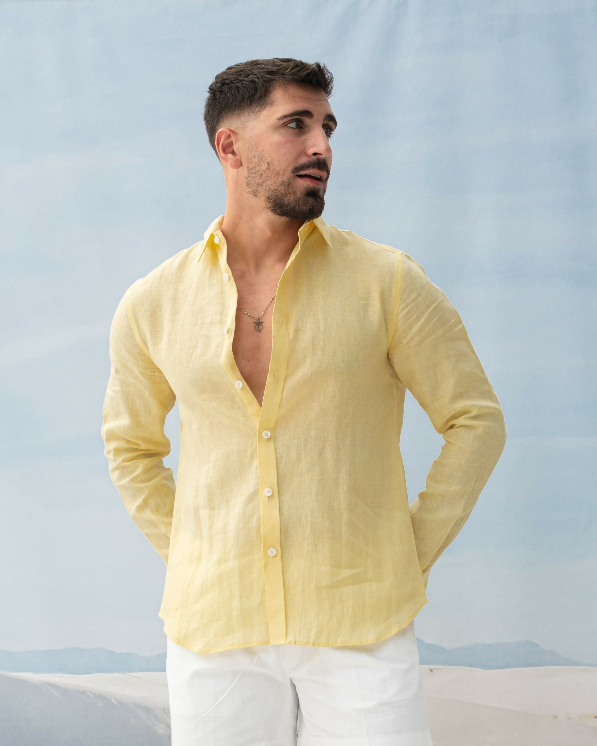 Fira LS Linen Shirt Pale Lemon