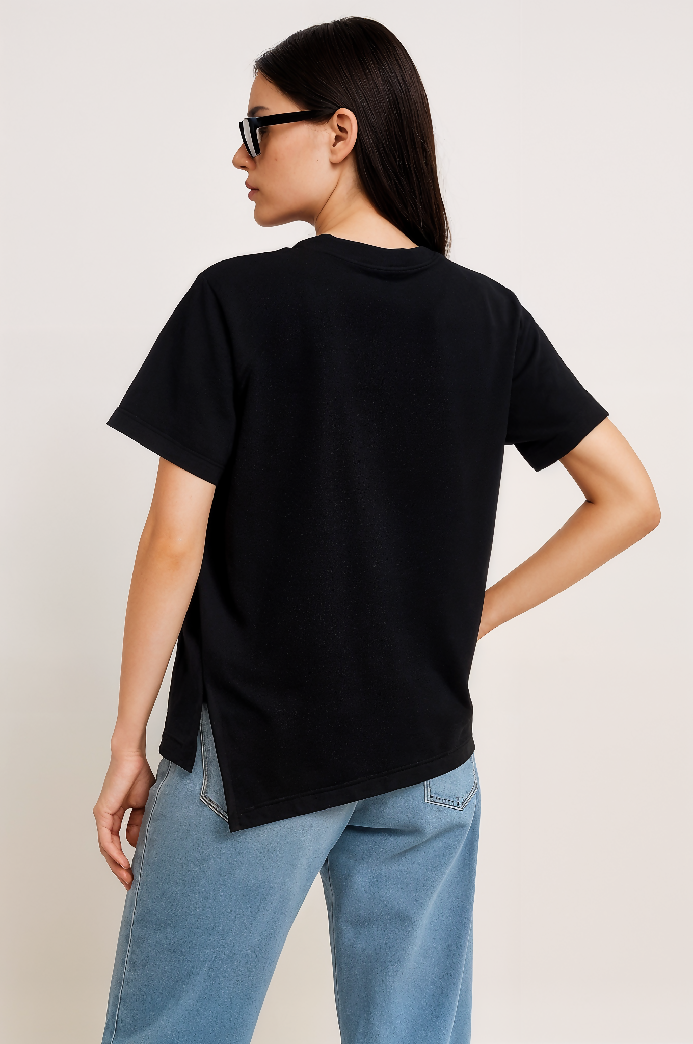 Women Asymmetrical Cotton T-Shirt