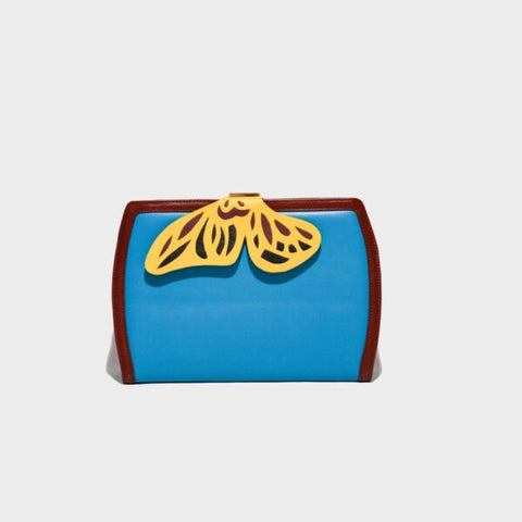 Lilah The Butterfly Bag - Turquoise And Bordeaux
