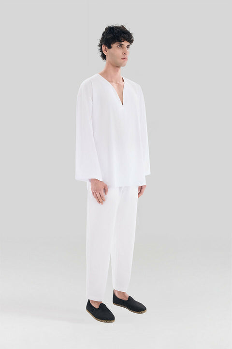 T 03 White Cotton T-Shirt