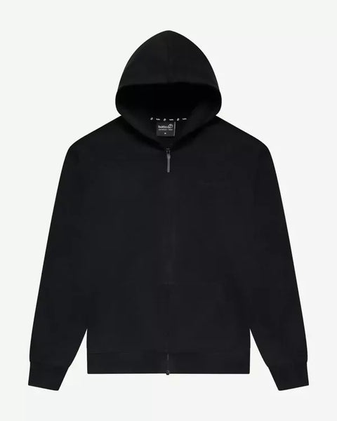 EMBROIDERED CLASSIC FULL ZIP HOODIE BLACK