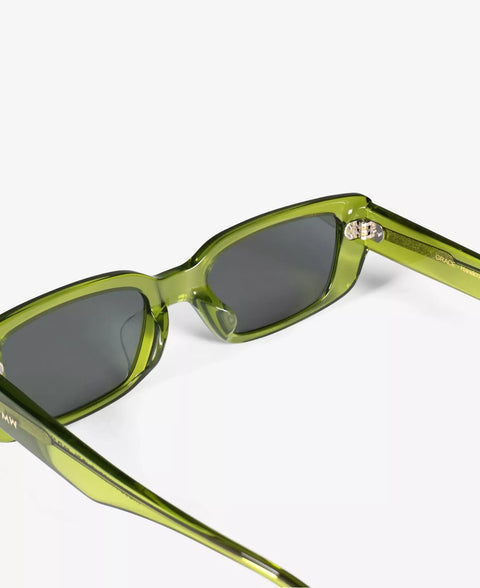 Grace Transparent Green Sunglasses