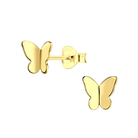 Gold Butterfly Stud Earrings